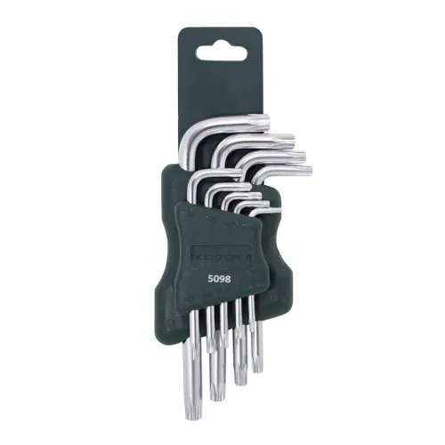 Набор ключей Г-образных TORX 9пр.(Т10, Т15, Т20, Т25, Т27, Т30, Т40, Т45, Т50)в пластиковом держателе