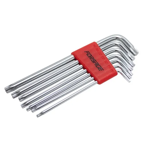 Набор ключей TORX Г-образных длинных, 7пр.(Т10,Т15,Т20,Т25,Т27,Т30,Т40) в пластиковом держателе