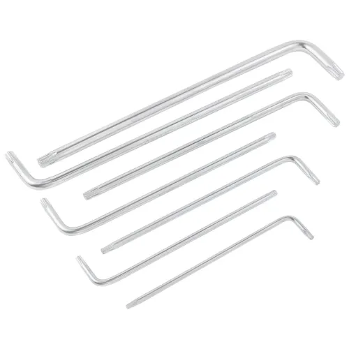 Набор ключей TORX Г-образных экстра длинных 7пр.(Т10,Т15,Т20,Т25,Т27,Т30,Т40) в пластиковом держателе
