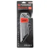 Набор ключей TORX Г-образных экстра длинных с отверстием 7пр.(Т10Н,Т15Н,Т20Н,Т25Н,Т27Н,Т30Н,Т40Н) в пластиковом держателе