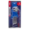 Набор ключей TORX Г-образных длинных 9пр. (Т10, Т15, Т20, Т25, Т27, Т30, Т40, Т45, Т50)в пластиковом держателе