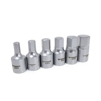 1/2''Набор головок-6-гранников для маслосливных пробок 6пр.(8,10,12,14,17,19) на планке