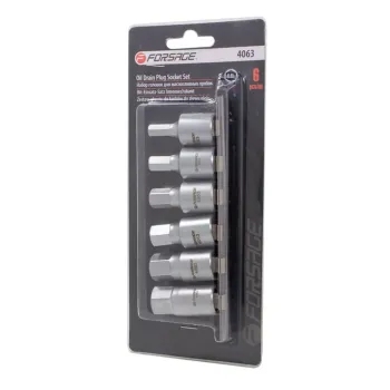 1/2''Набор головок-6-гранников для маслосливных пробок 6пр.(8,10,12,14,17,19) на планке