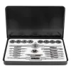 Набор метчиков и плашек метрический 20пр. (М3х0.5, М4х0.7, М5х0.8, М6х1, М7х1, М8х1.25, М10х1.5, М12х1.75, 1/8NPT27), в металлическом кейсе