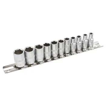 Набор головок 11пр. 1/4''6 гр.(4,5,5.5,6-13мм) на планке