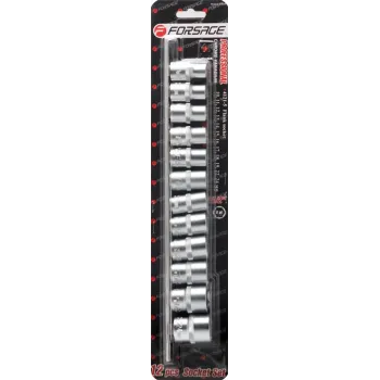 Набор головок 12пр. 1/2''6гр.(10-19,22,24мм), на планке