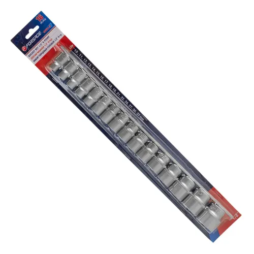 Набор головок 16пр. 1/2''6гр.(10-19,21,22,24,27,30,32мм), на планке