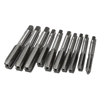 Набор метчиков метрический 10пр.(М6х1, М7х1, М8х1/1.25, М10х1/1.25/1.5, М12х1.25/1.5/1.75),в блистере