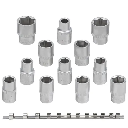 Набор головок 12пр. 1/2''6гр.(10-19,22,24мм), на планке