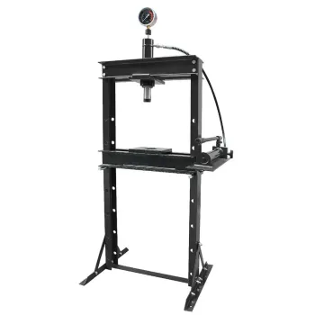 Пресс гидравлический с манометром напольный 12т, (раб. высота: 0-900мм, раб. ширина: 475мм, раб. стол:180х475мм, ход штока:175мм)