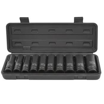 Набор головок ударных глубоких 10пр.,1/2''6гр.(10,12-15,17,19,21,22,24мм), в кейсе