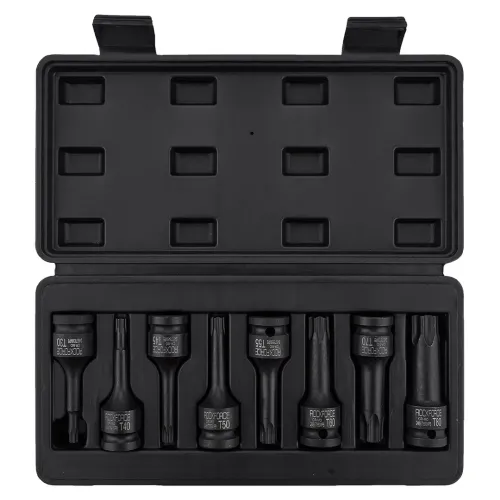 Набор головок-бит TORX ударных 1/2'', 8пр.(Т30,40,45,50,55,60,70,80),в кейсе