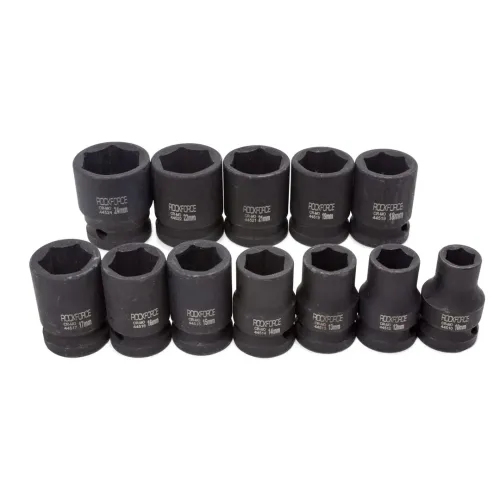 Набор головок ударных, 12пр., 1/2''6гр.(10,12,13,14,15,16,17,18,19,21,22,24мм),в метал. кейсе