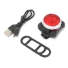 Фонарь LED задний круглый велосипедный (красный, 4 режима)