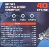 Набор бит с битодержателями 40пр. (10мм)(75/30мм:T20-T55,H4-H12,M5-M12)