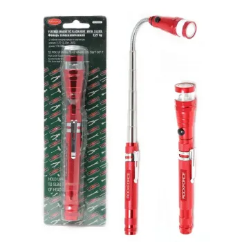Фонарь телескопический с магнитом (3LED, 2.27кг, L:178-587мм), в блистере