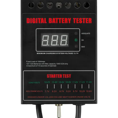 Тестер аккумуляторных батарей цифровой (12V, 100А)