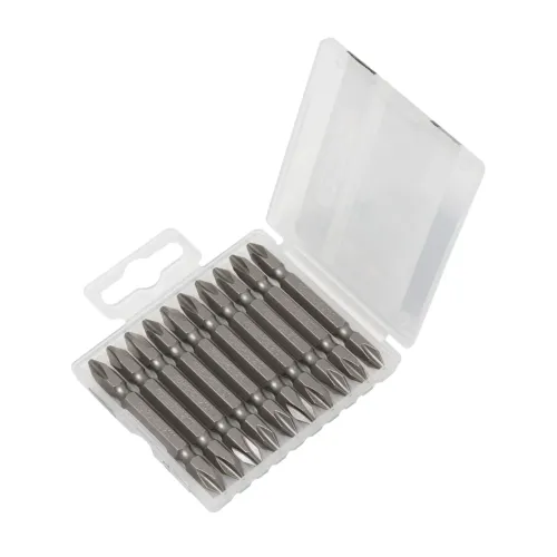 Набор бит 10пр., 1/4''(PH2xPH2, L-65мм), в пластиковом футляре