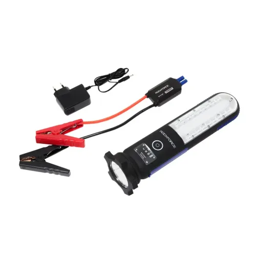 Фонарь светодиодный аккумуляторный с накопителем и функцией пуска а/м(12V,12000mAH,400Amp,480/60Lumen-бок/торц.свет,водонепр.IP54, магит,инд. зарядки)