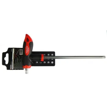 Ключ Т-образный TORX с прорезиненной рукояткой T50х200мм, на пластиковом держателе