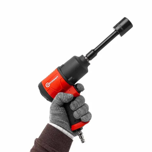 Пневмогайковерт ударный''Twin Hammer''срегулировкой1/2''+набор головок(9-11,13,14,17,19,22,24,27мм,720Hм,7500об/мин,6.3bar,236л/мин+лубр.-р+ штуцер)