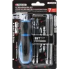 Отвертка-держатель переставная с комплектом бит(L65ммPH1-5mm, PH2-6mm,L110ммPH1-5mm,PH2-PH2mm,L127,PH2,6mm)7пр.на блистере