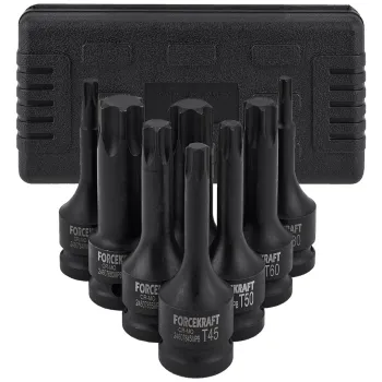Набор головок-бит TORX ударных 8пр.,1/2''(T30, T40, T45, T50, T55, T60, T70, T80), в кейсе