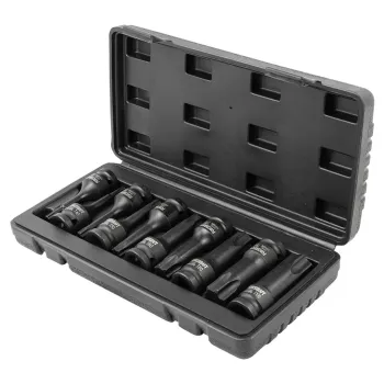 Набор головок-бит TORX ударных 10пр.,1/2''(T30, T40, T45, T50, T55, T60, T70, T80, T90, T100), в кейсе