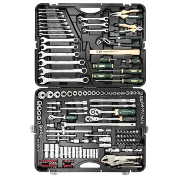 Набор инструментов 180пр.1/4''&3/8''&1/2''180пр. (6-гран.)(4-32мм)
