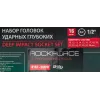 Набор головок ударных глубоких 16пр.,1/2''6гр.(10,12-19,21,22,24,27,30,32,36мм), в металлическом кейсе