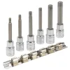 Набор головок-бит Torx 6-лучевых, 6 пр.(Т30,Т40,Т45,Т50,Т55,Т60, L-100мм) 1/2'', на планке