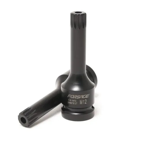Головка-бита SPLINE глубокая ударная1/2'', M5 с отверстием