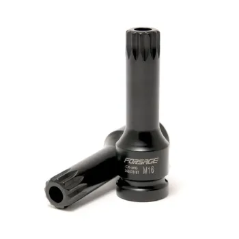 Головка-бита SPLINE глубокая ударная1/2'', M14 с отверстием