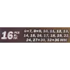 Набор ключей комбинированных и рожковых,16пр.(6х7,8х9,10,11,12,13,14,15,16,17,18,19,22,24,27х30,32х36мм)