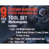 Набор инструментов с Т-образным воротком,9 пр.1/4''(6гр)(8-14мм)