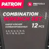 Набор ключей комбинированных 12 пр (6,8,10,12,13,14,15,16,17,18,19,22мм), в пластиковом держателе