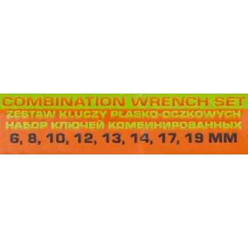 Набор ключей комбинированных 8пр. (6, 8, 10, 12, 13, 14, 17, 19мм).в пластиковом держателе
