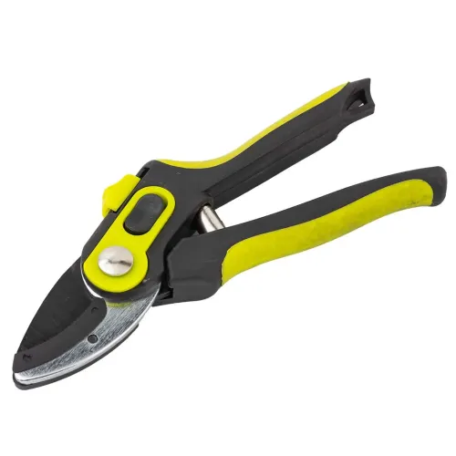 Секатор садовый в пластиковом корпусе с верхней фиксацией для сухих веток(L-215мм),в блистере