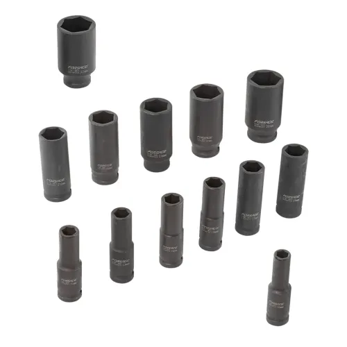 Набор головок ударных глубоких13пр.,1/2''(10, 12-15, 17, 19, 21, 22, 24, 27, 30, 32мм), на пластиковом держателе