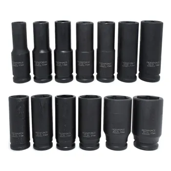 Набор головок ударных глубоких13пр.,1/2''(10, 12-15, 17, 19, 21, 22, 24, 27, 30, 32мм), на пластиковом держателе