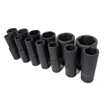 Набор головок ударных глубоких13пр.,1/2''(10, 12-15, 17, 19, 21, 22, 24, 27, 30, 32мм), на пластиковом держателе