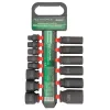 Набор головок ударных комбинированный 14пр.,1/2''(короткие:10,12-15,27,30,32мм,глубокие:17,19,21,22,24,36мм),на пластиковом держателе