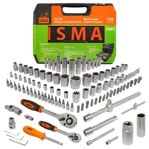 Набор инструментов 108пр. 1/2'', 1/4''(6гр.)(4-32мм)