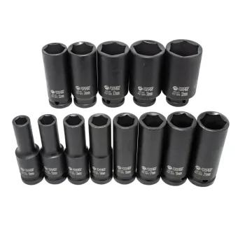 Набор головок ударных глубоких,13пр.,1/2''(10, 12-15, 17, 19, 21, 22, 24,27, 30, 32мм),в кейсе