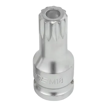 Головка-бита SPLINE с отверстием M18 (L-60мм)1/2''