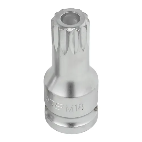 Головка-бита SPLINE с отверстием M18 (L-60мм)1/2''