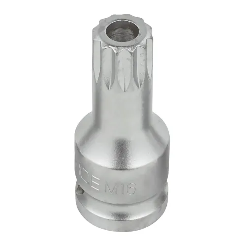 Головка-бита SPLINE с отверстием M16 (L-60мм)1/2''