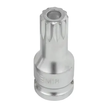 Головка-бита SPLINE, с отверстием M18 (L-60мм)1/2''