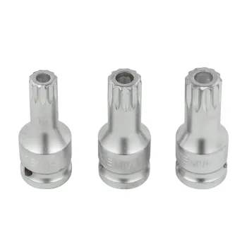 Набор Головок-бит SPLINE с отверстием 1/2'',3пр. (L-60мм,M14, M16, M18)