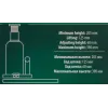 Домкрат бутылочный 16т с клапаном (h min-227мм, h max-427мм)
